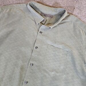 REI Co-op Sausalito Short Sleeve Light Sage Green Button‎ Down Shirt Size 2XL